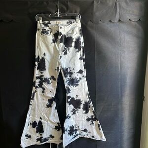 Cow print flares
